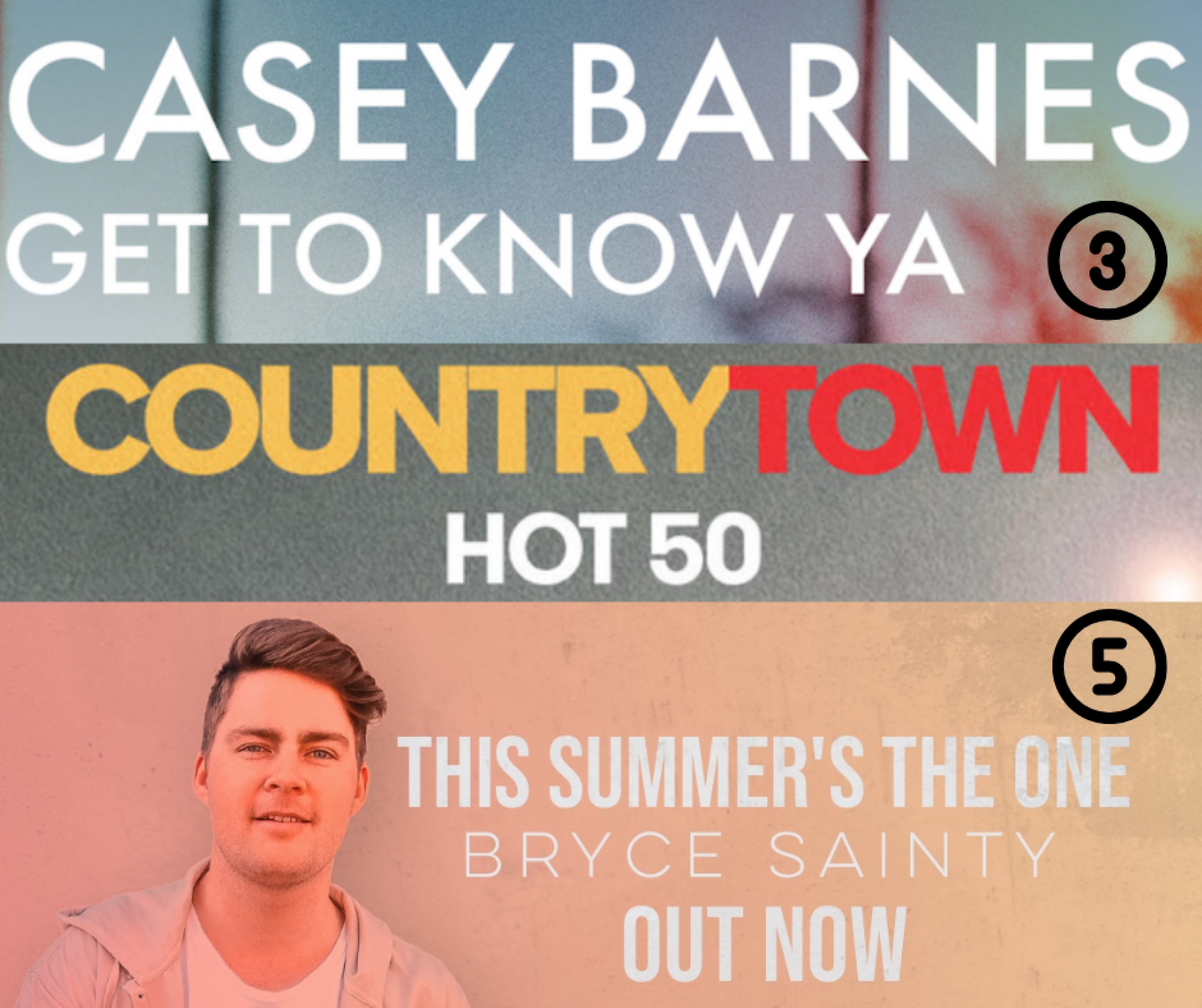 Casey Barnes & Bryce Sainty Top #5 National Country Airplay Charts