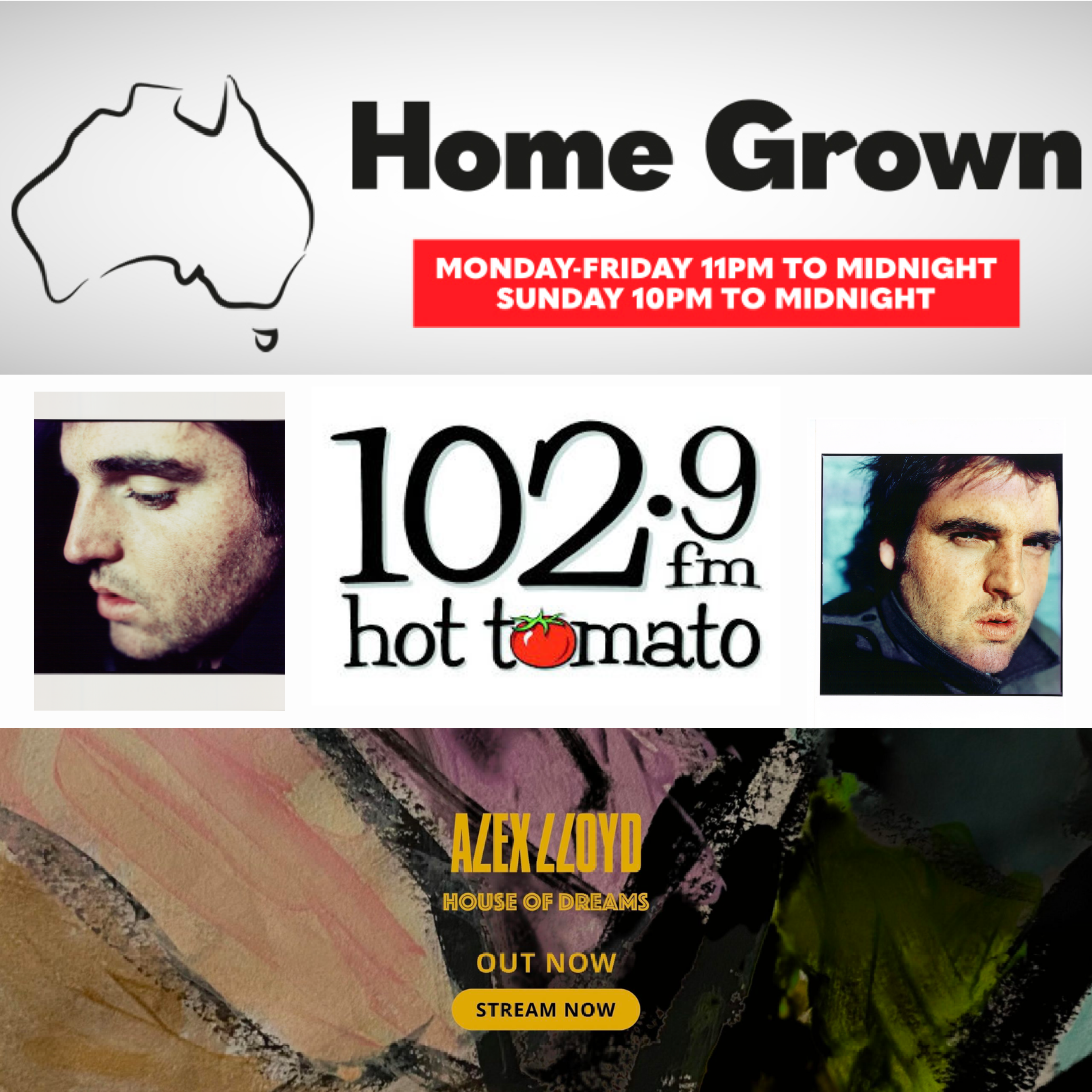 Alex Lloyd - 'House Of Dreams' Added to Hot Tomato's 'Home Grown' program