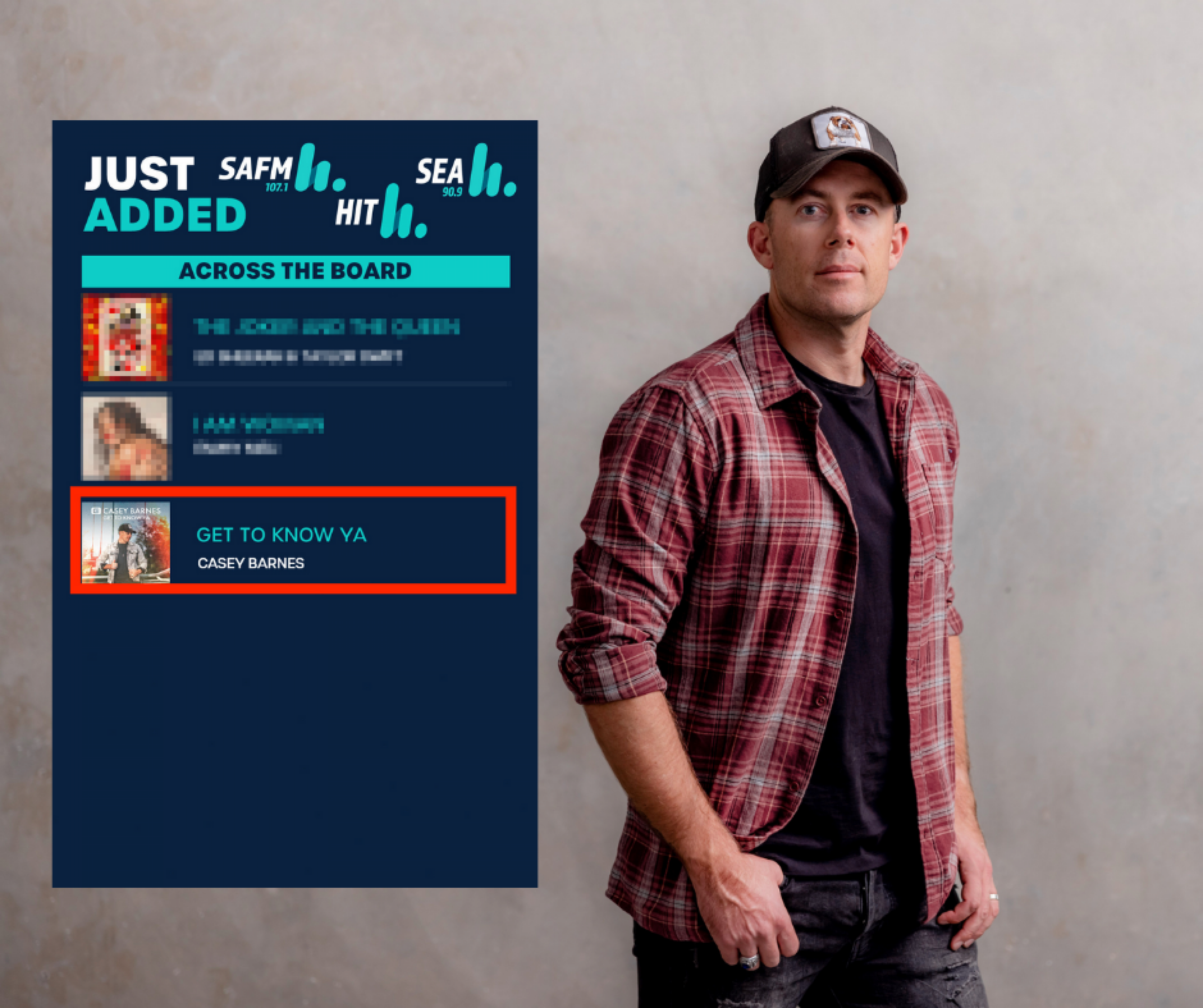 Casey Barnes - 'Get To Know Ya' Added ATB to HIT Regional Network
