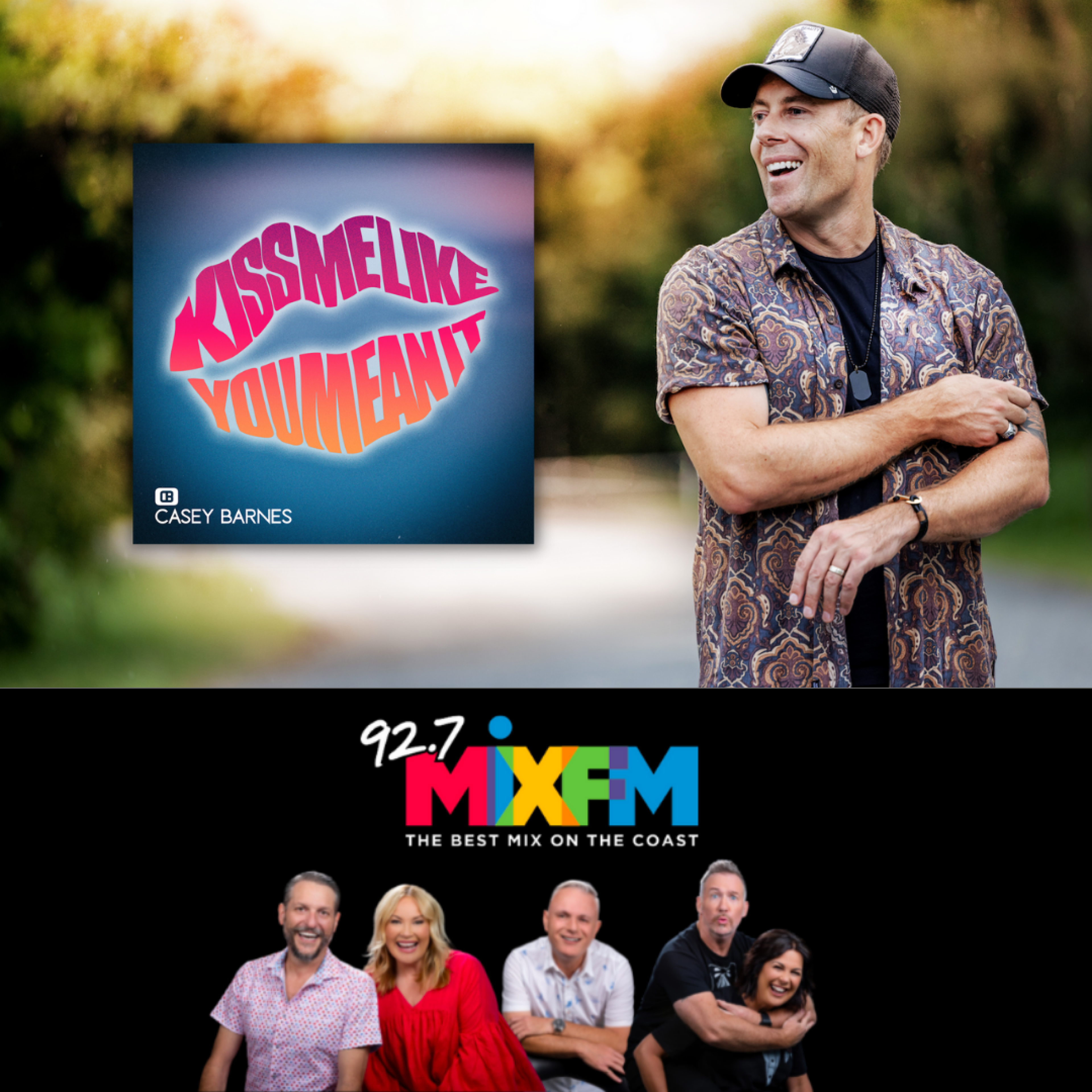 Casey Barnes - 'Kiss Me Like You Mean It' Added ATB to Mix 92.7 Sunshine Coast