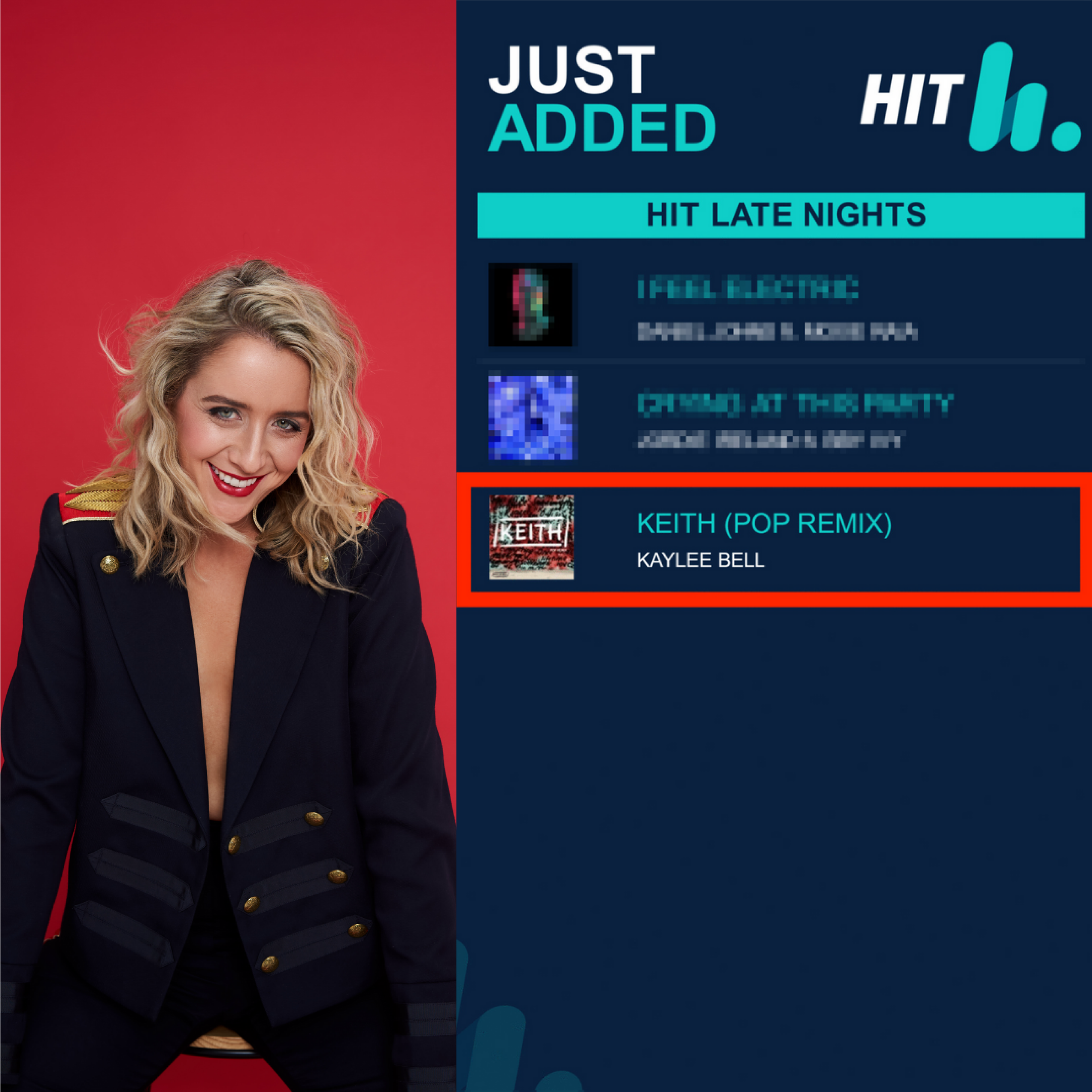 Kaylee Bell - 'Keith (Pop Remix)' Added to 'Late Nights' on HIT Network