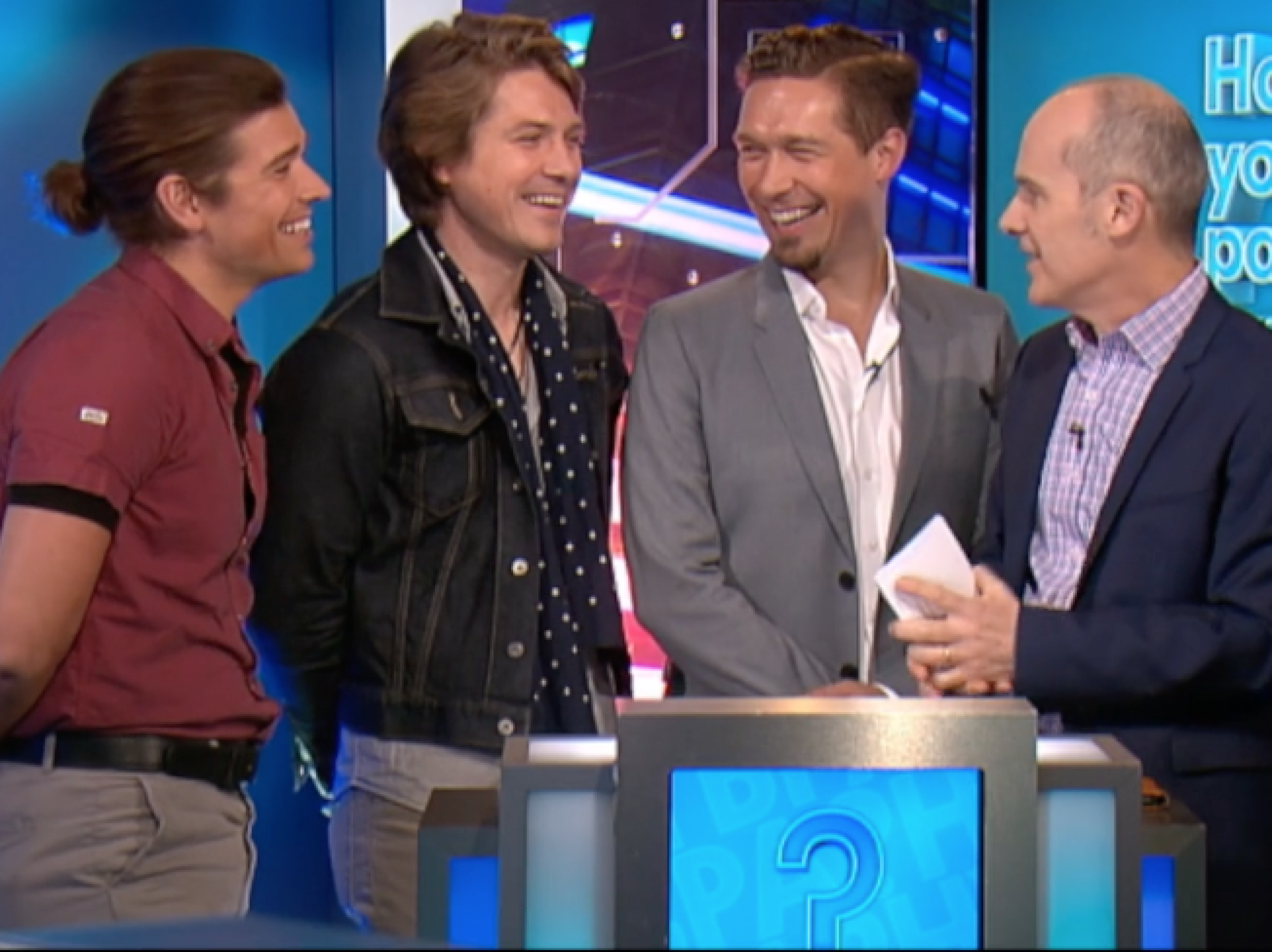 Hanson quiz hosts on Have You Been Paying Attention?