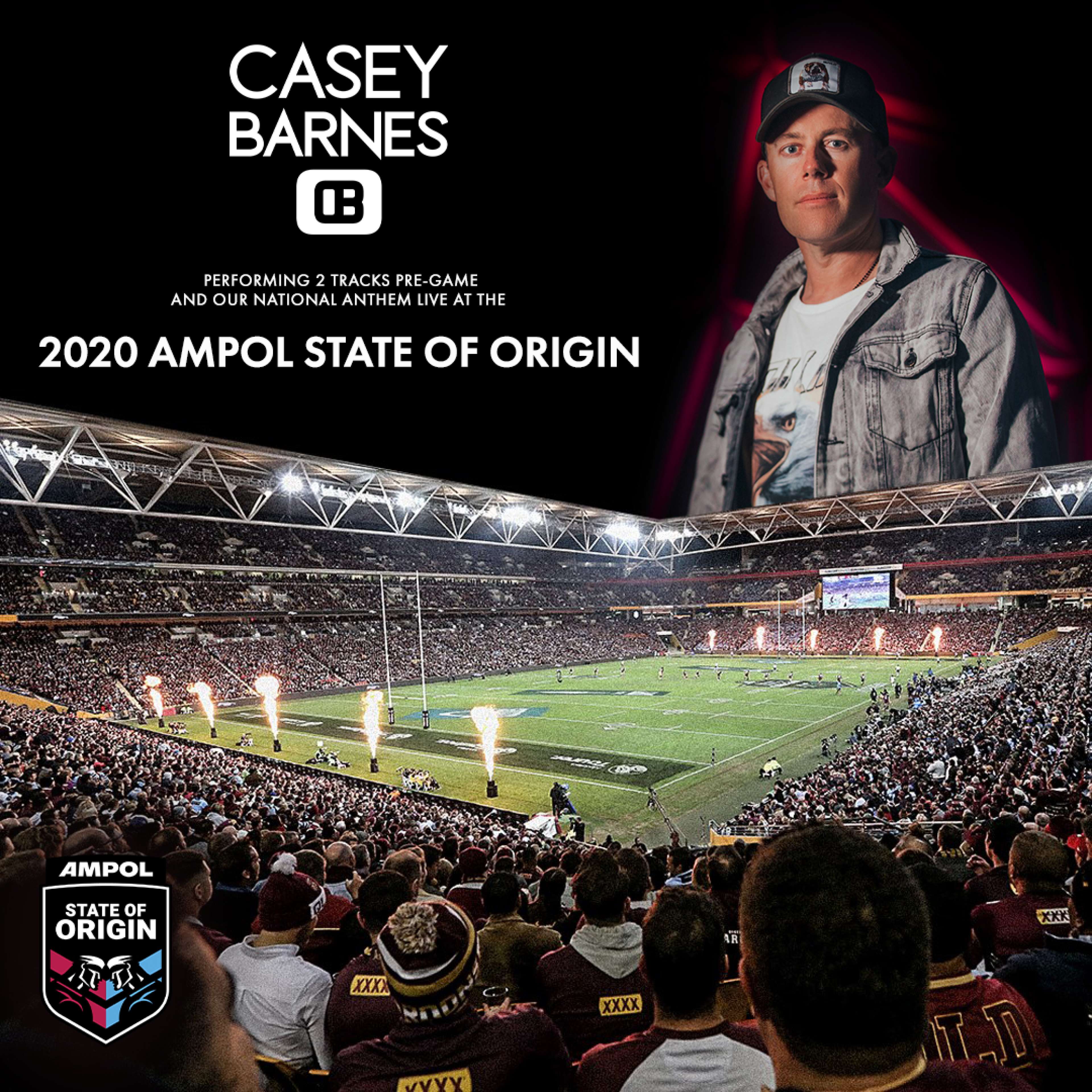 Casey Barnes Pre-Game Entertainment For State Of Origin