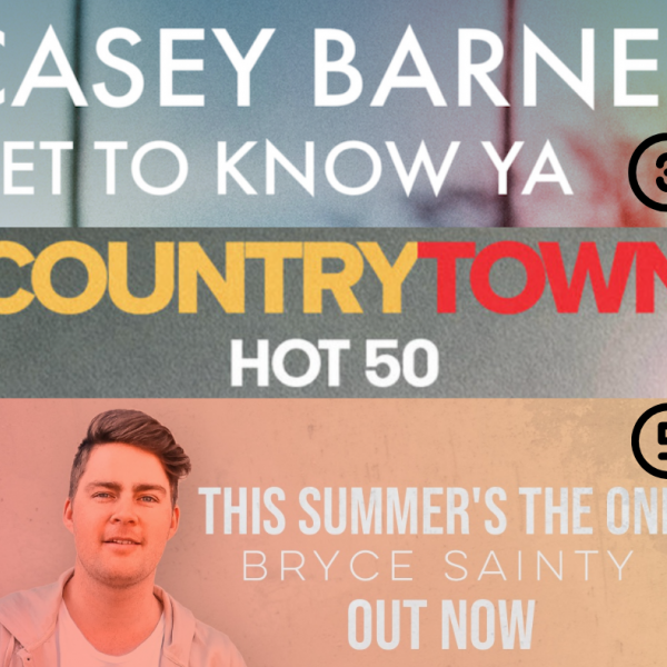Casey Barnes & Bryce Sainty Top #5 National Country Airplay Charts