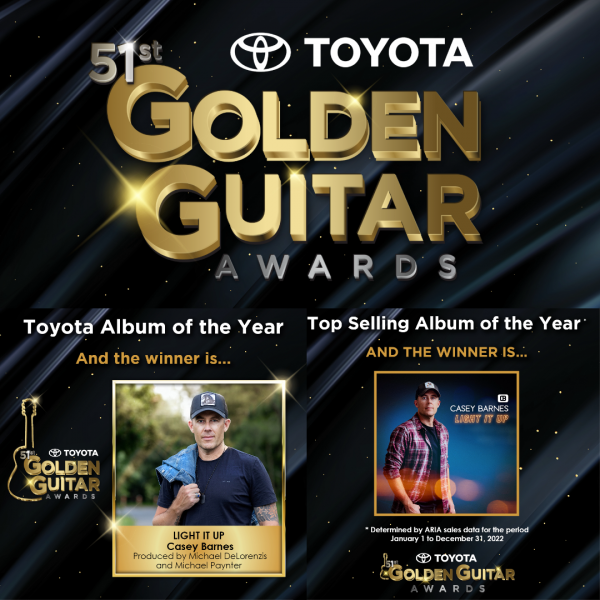 Casey Barnes wins 2 x Toyota Golden Guitar Awards