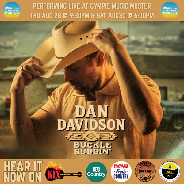 Dan Davidson Returns to Australia with New Single “Buckle Rubbin’” as First International Ambassador for Gympie Music Muster