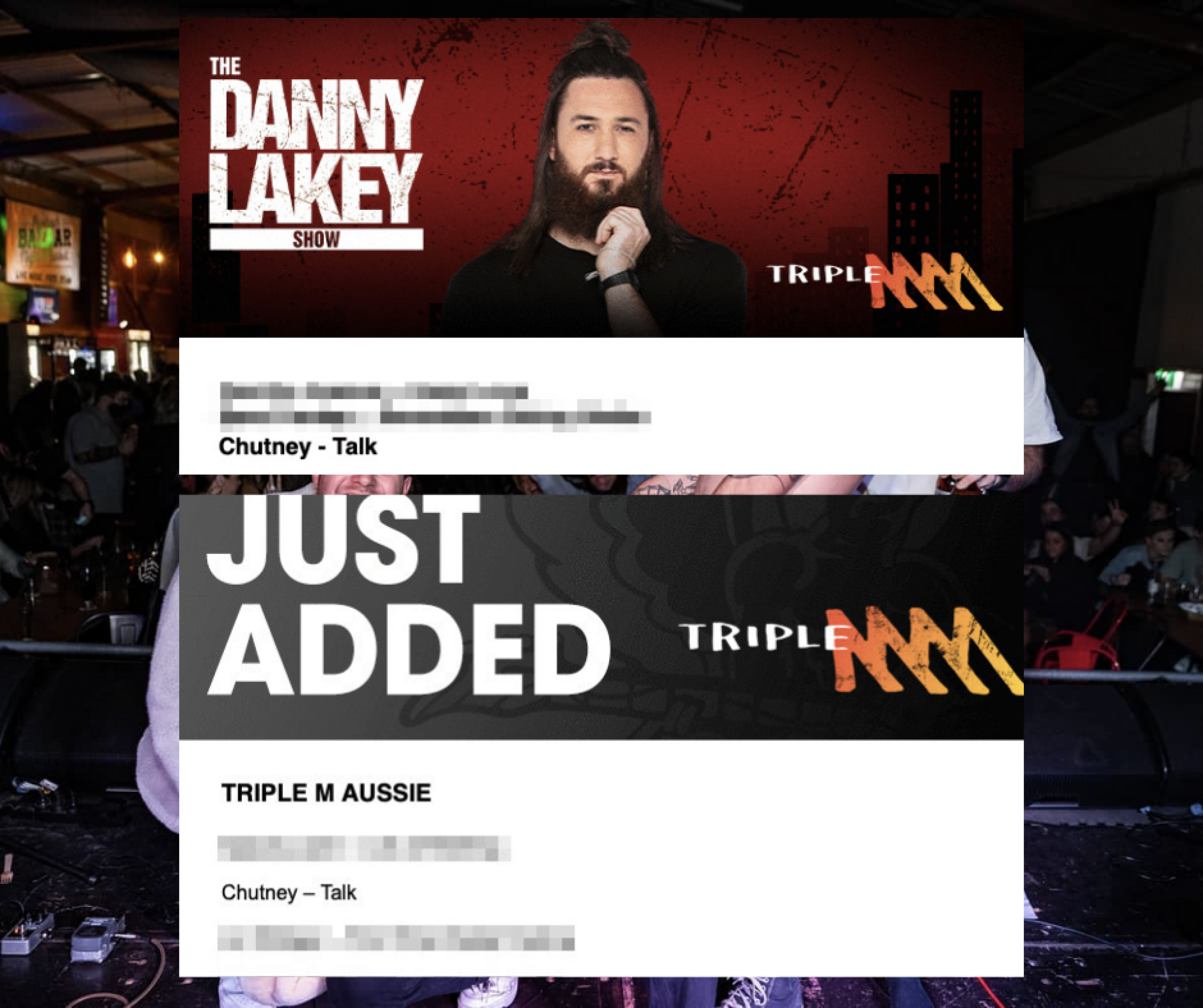 Chutney -'Talk' Added to Triple M Nights & Triple M Aussie